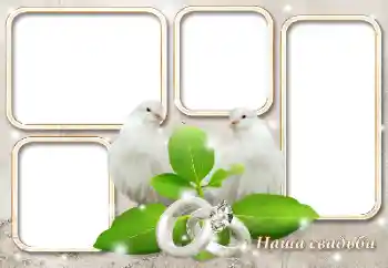 Inskriptionen på ramen: Vårt bröllop