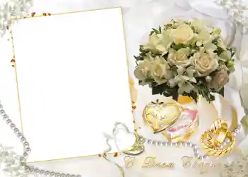 Inskriptionen på ramen: С днем свадьбы. Inskriptionen på ramen: С днем свадьбы.