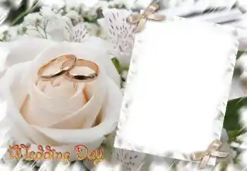 Inskriptionen på ramen: Wedding Day Inskriptionen på ramen: Wedding Day